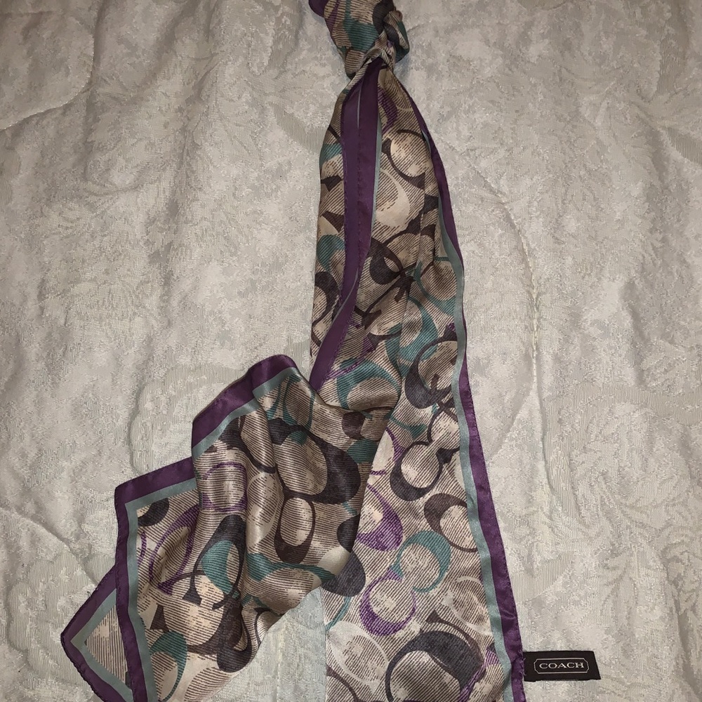 Coach anagram silk scarf